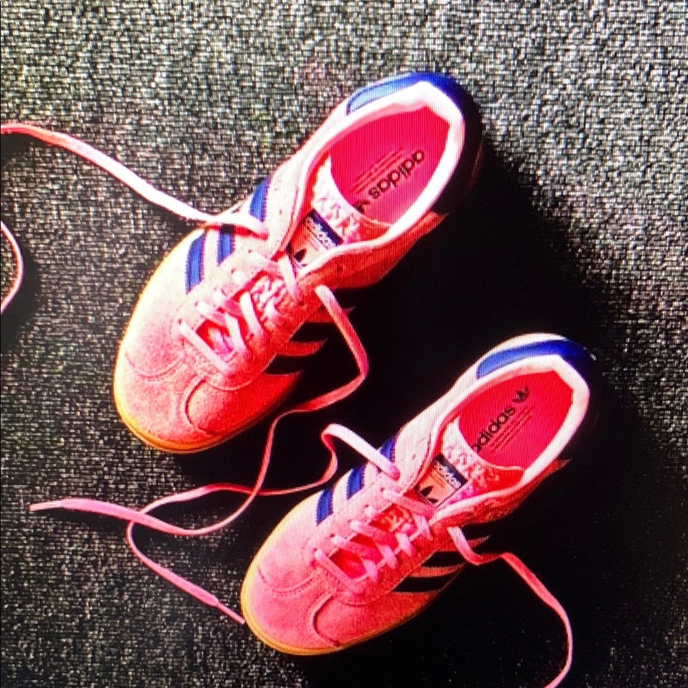 Adidas Pink and Blue Sneakers Lightweight Athletic Shoes